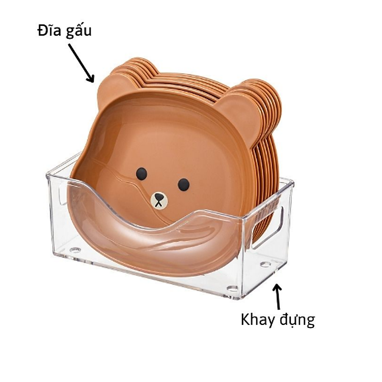 Sét 8 Dĩa Hình Gấu
