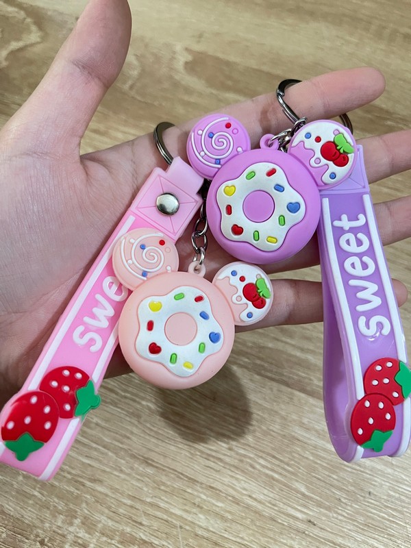 Móc Khoá Hình Bánh Donut Dễ Thương Thời Trang Độc Lạ