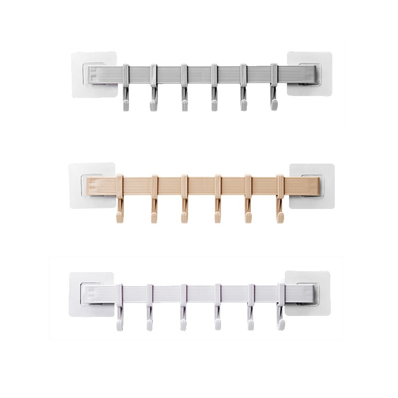 Móc Dán Tường 6 Móc 34.5X6Cm Móc Dán Tường 6 Móc 34.5X6Cm
