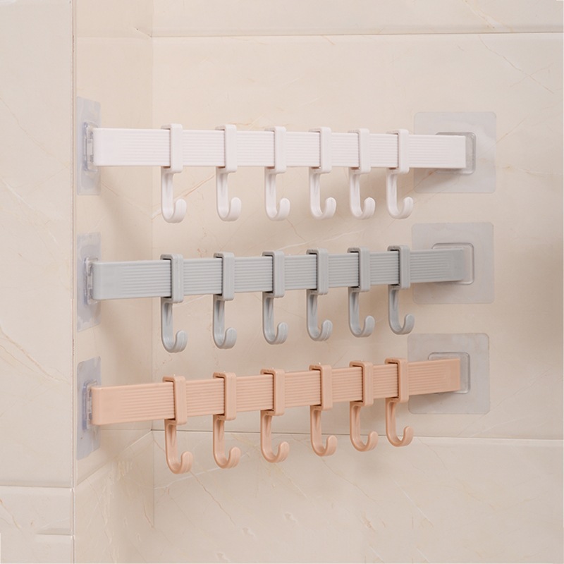 Móc Dán Tường 6 Móc 34.5X6Cm Móc Dán Tường 6 Móc 34.5X6Cm
