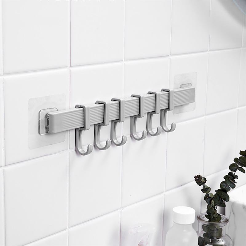 Móc Dán Tường 6 Móc 34.5X6Cm Móc Dán Tường 6 Móc 34.5X6Cm