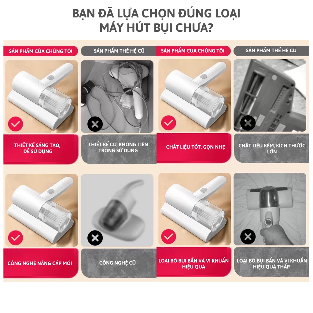Máy Hút Bụi Giường Nệm Mhb-54001