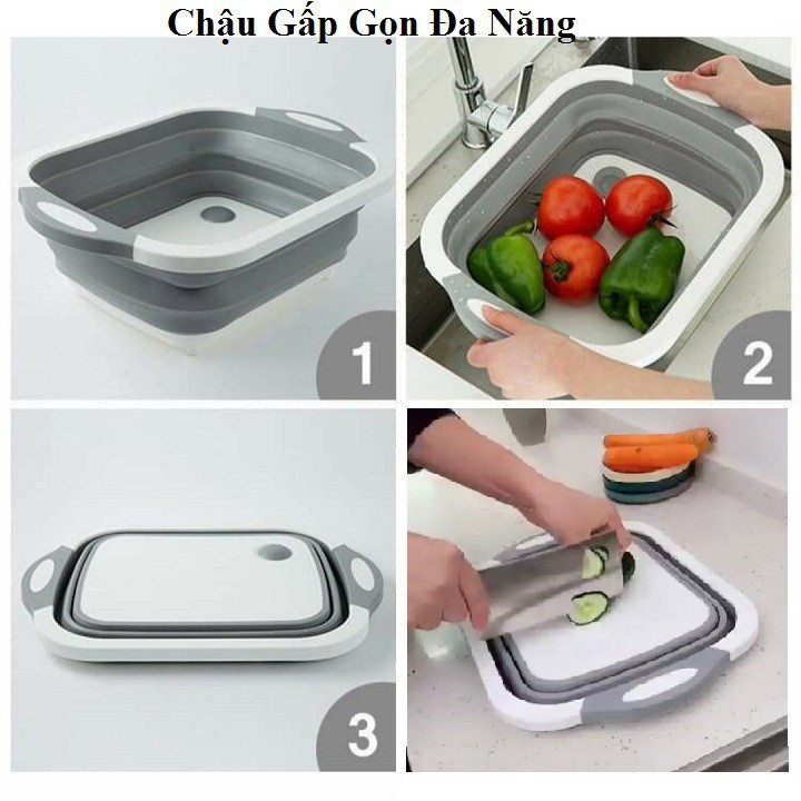 Thớt Gấp Gọn Có Lỗ Thoát Đa Năng