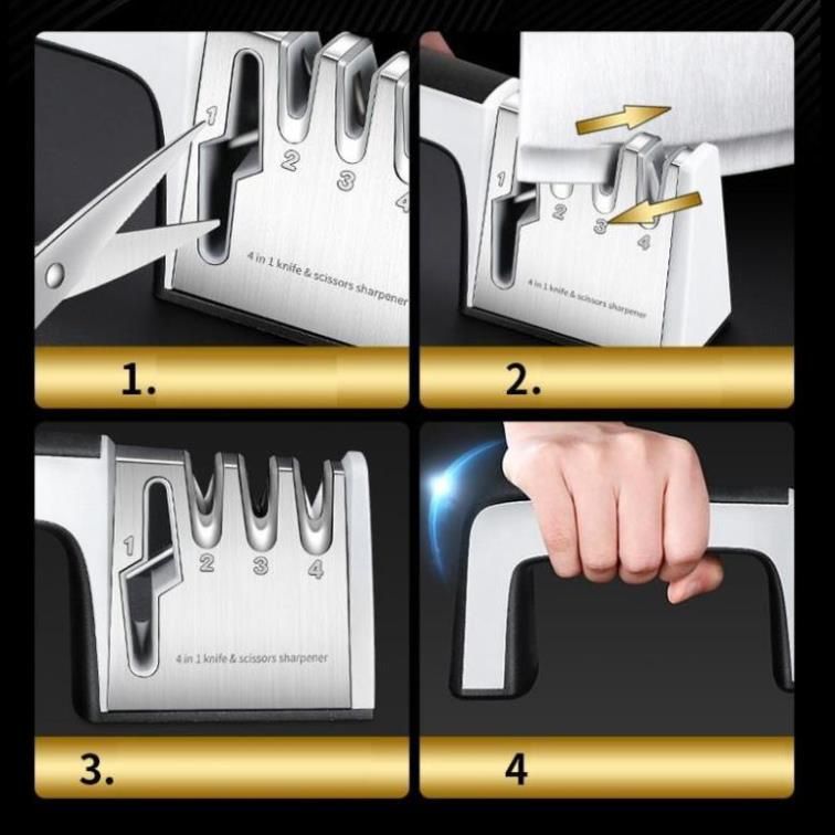 Dụng Cụ Mài Dao 4 Loại Có Tay Cầm 23Cm Dụng Cụ Mài Dao 4 Loại Có Tay Cầm 23Cm