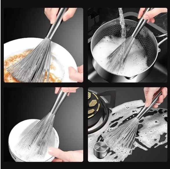 Chổi Cọ Chà Rửa Nồi, Chảo Inox 304 Siêu Sạch, Siêu Nhanh Chổi Cọ Chà Rửa Nồi, Chảo Inox 304 Siêu Sạch, Siêu Nhanh