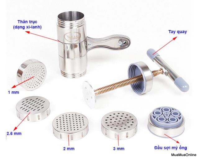 Dụng Cụ Làm Bún Tươi 5 Đầu Inox