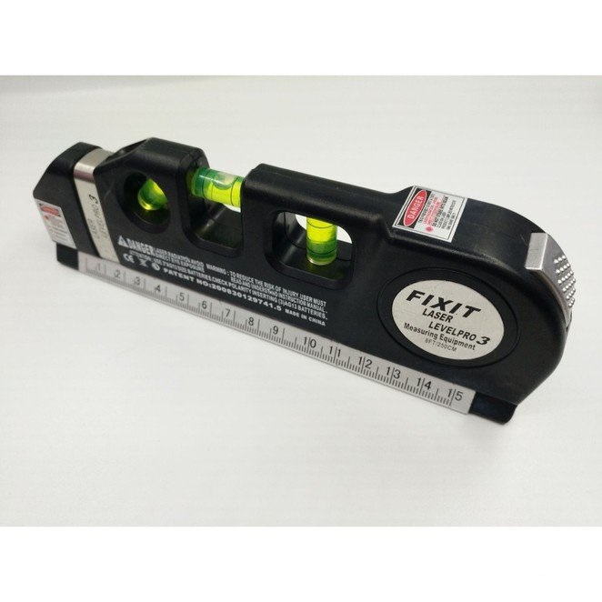 Thước Đo Laser Fixit 2 Tia Dọc Ngang Đa Năng Cao Cấp + Tặng Kèm 3 Viên Pin