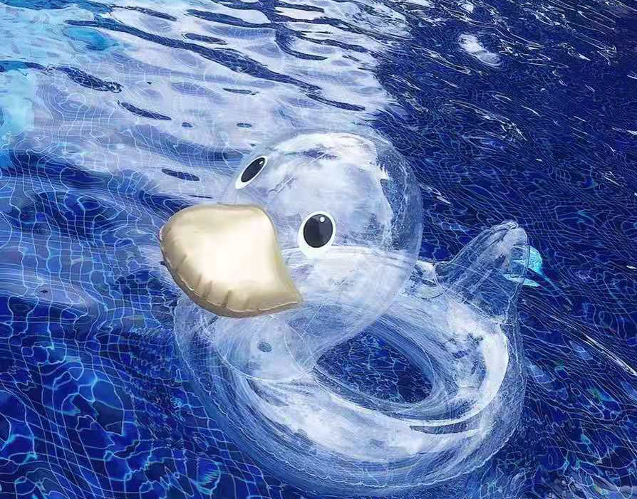 Phao Vịt Trong Suốt Cho Bé Tập Bơi Mùa Hè