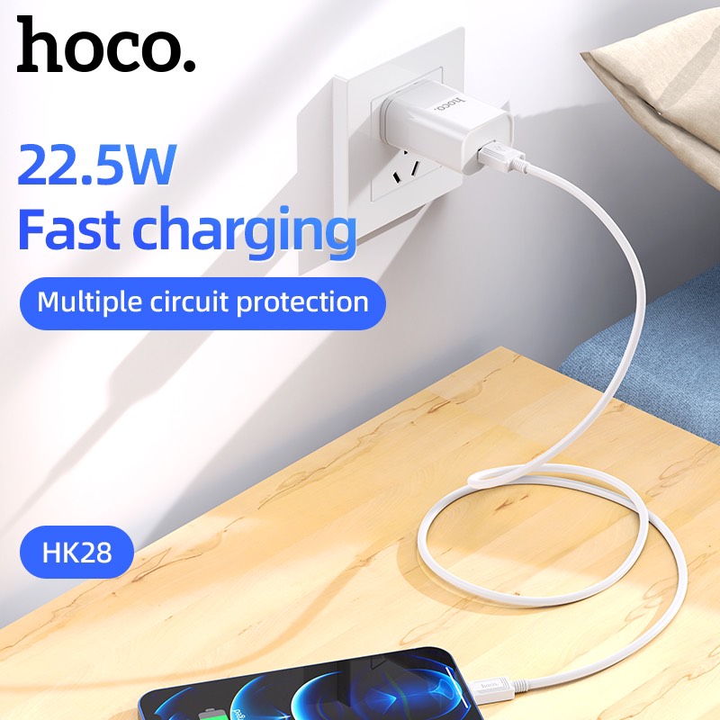 Cốc Sạc Hk28 , 22.5W , Qc3.0 Chuẩn PD/PPS 1 Cổng Hàng Chính Hãng