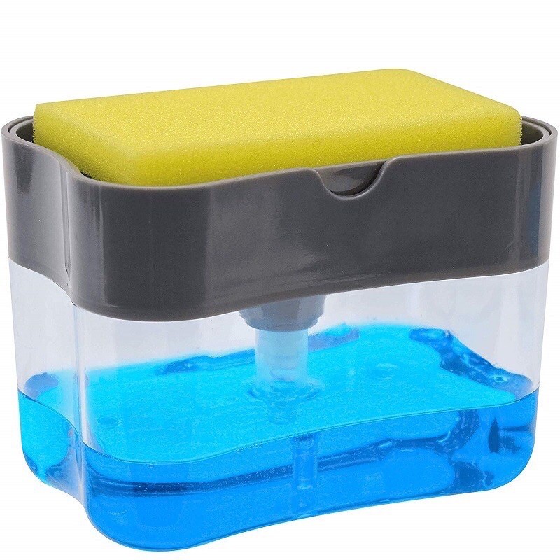 Hộp Đựng Xà Phòng Mút Rửa Chén 2In1 14X10.5X10Cm