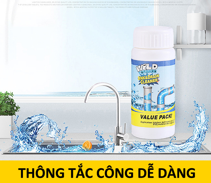 Chai Bột Thông ống Cống WILD TORNADO Chai Bột Thông ống Cống WILD TORNADO