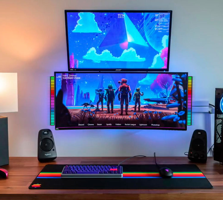 Đèn Led Màu Chạy Theo Tiếng Nhạc Kèm Chân Đế