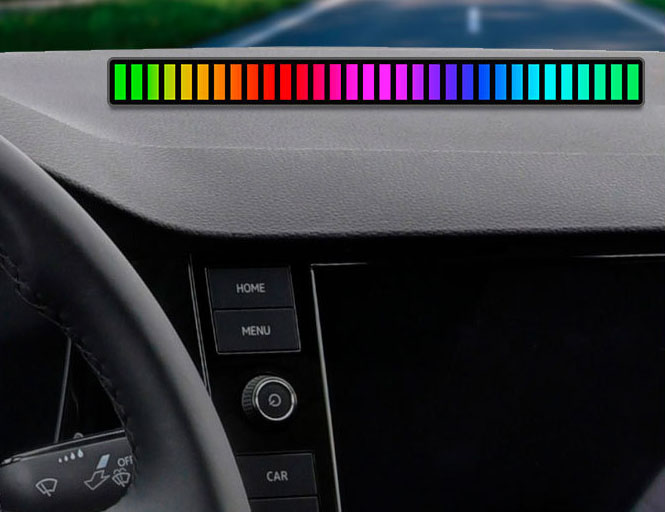 Đèn Led Màu Chạy Theo Tiếng Nhạc Kèm Chân Đế