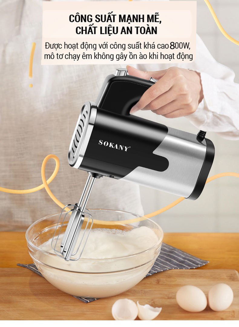 Máy Đánh Trứng Cầm Tay Sokany 800W Sk-6621 Máy Đánh Trứng Cầm Tay Sokany 800W Sk-6621