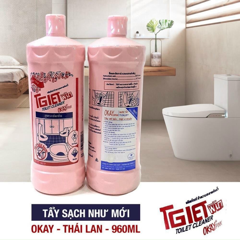 Nước Tẩy Rửa Bồn Cầu Okay Gold, Dkay Pink Toilet Cleaner Thái Lan Nước Tẩy Rửa Bồn Cầu Okay Gold, Dkay Pink Toilet Cleaner Thái Lan