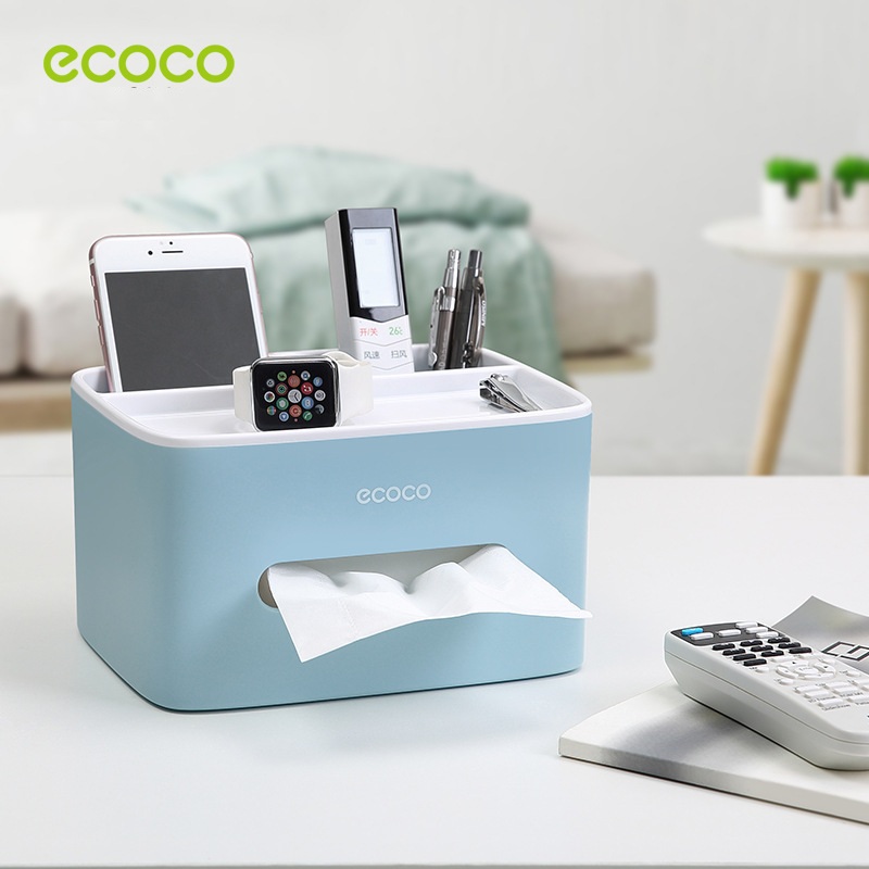Hộp Đựng Giấy Vệ Sinh Để Bàn Có Ngăn Trên Ecoco Hộp Đựng Giấy Vệ Sinh Để Bàn Có Ngăn Trên Ecoco