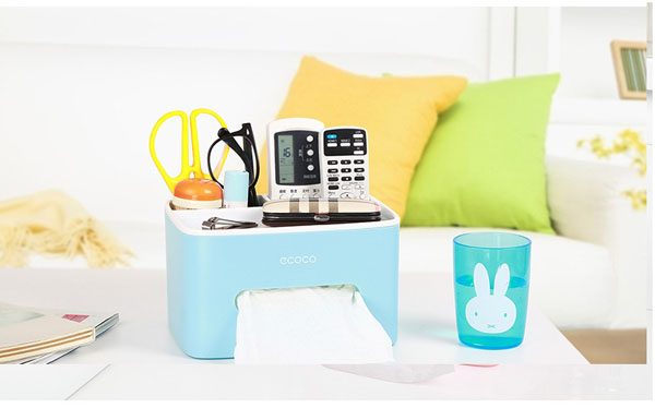 Hộp Đựng Giấy Vệ Sinh Để Bàn Có Ngăn Trên Ecoco Hộp Đựng Giấy Vệ Sinh Để Bàn Có Ngăn Trên Ecoco