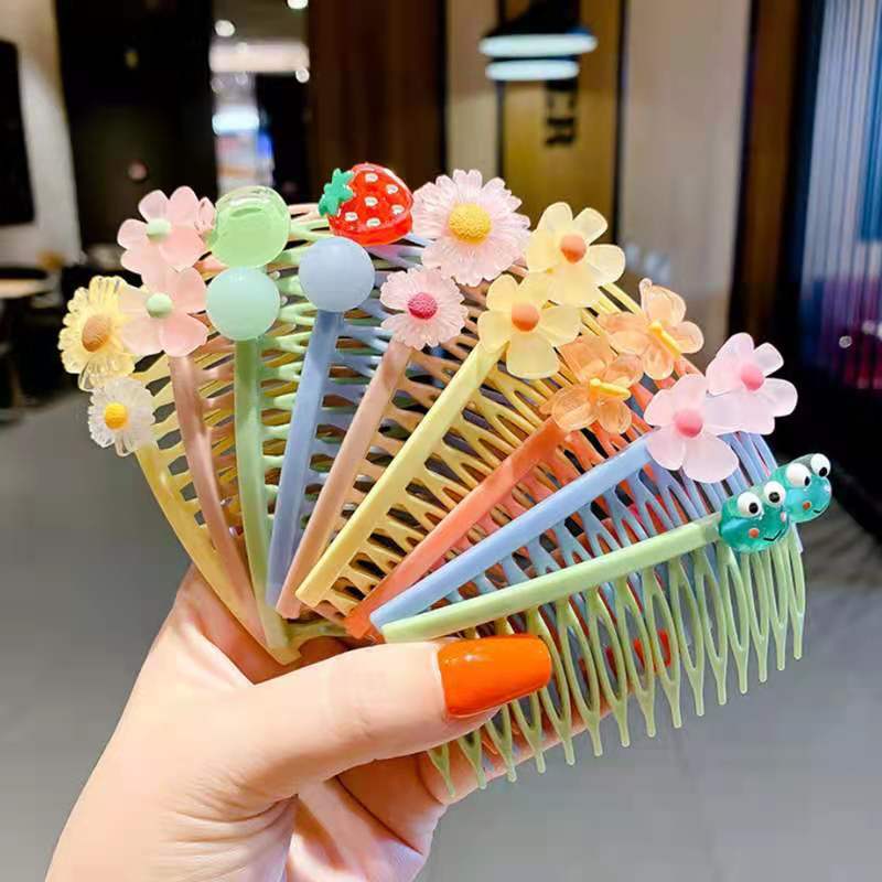 Lược Xước Định Hình Tóc Họa Tiết Nhiều Màu Sáng Bóng