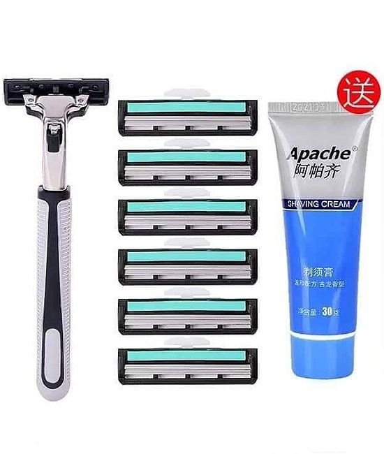 Sét Dao Cạo Râu GIIULLE Kèm Kem Cạo Râu Sét Dao Cạo Râu GIIULLE Kèm Kem Cạo Râu