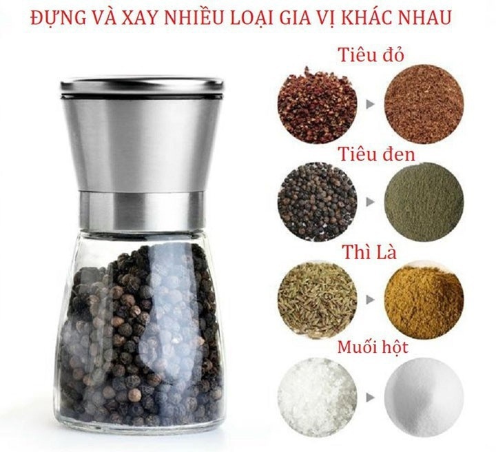 Dụng Cụ Đựng Và Xay Tiêu Inox Dụng Cụ Đựng Và Xay Tiêu Inox