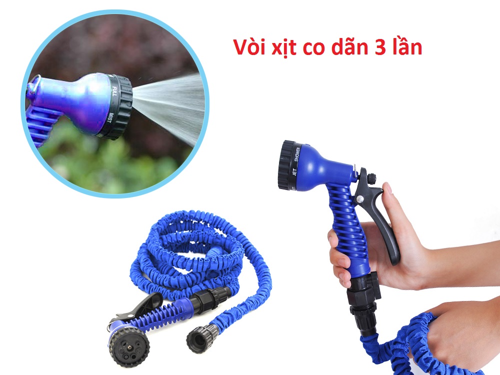 Vòi Xịt Nước Giãn Nở Thông Minh Magic Hose 30M Cao Cấp
