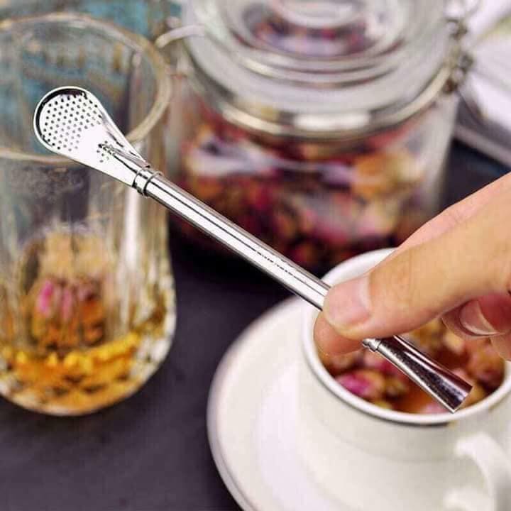 Ống Hút Kiêm Muỗng Inox
