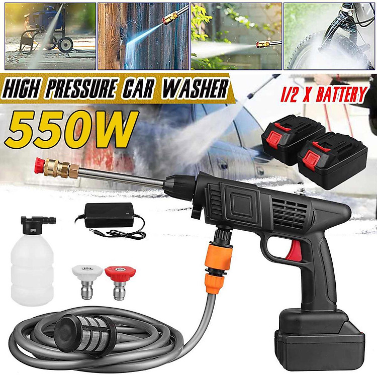 Máy Xịt Rửa Xe Máy, Ô Tô Cầm Tay  Tiện Dụng Đa Năng