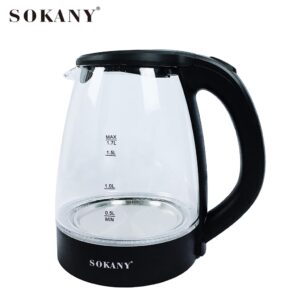 Ấm Đun Nước Siêu Tốc Thủy Tinh Sokany GK-322 1.7L 2200W