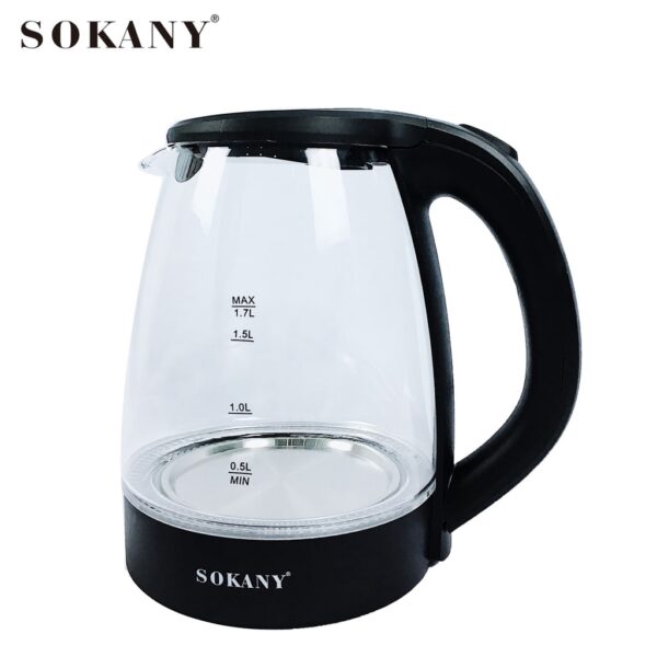 Ấm Đun Nước Siêu Tốc Thủy Tinh Sokany GK-322 1.7L 2200W