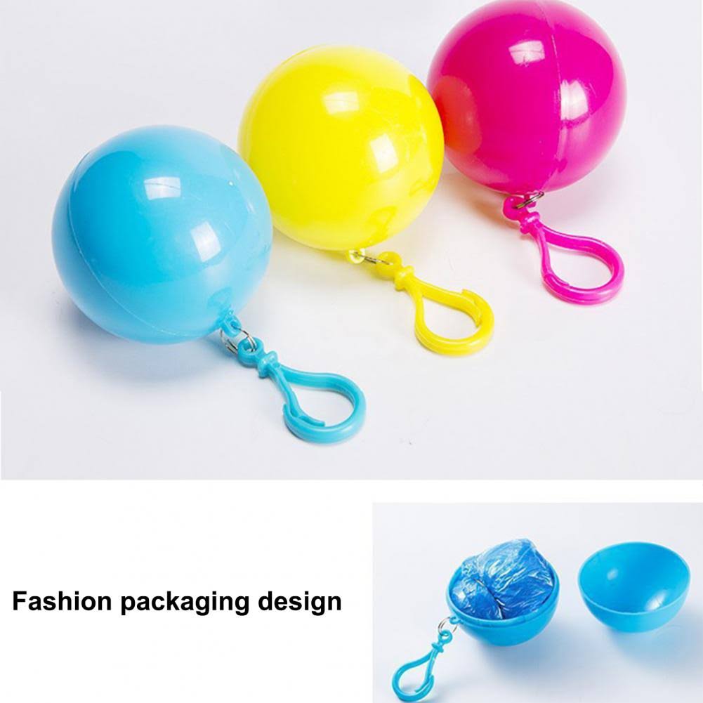 Áo Mưa Dùng 1 Lần Gấp Gon Trong Quả Bóng Tiện Dụng Áo Mưa Dùng 1 Lần Gấp Gon Trong Quả Bóng Tiện Dụng