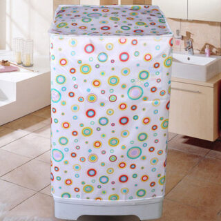 Áo Trùm Máy Giặt Cửa Trước Vải Satin 58X63X85cm Nhiều Hình (B)
