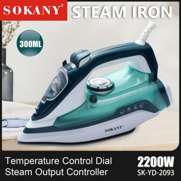 Bàn Ủi Hơi Nước Sokany 2093 2200W 300ML Cao Cấp