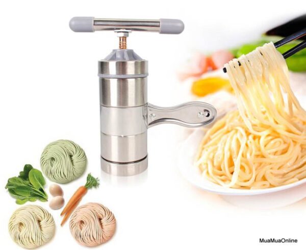 Bộ Khuôn Làm Bánh Lọt, Dụng Cụ Làm Bún Mì Tươi 5 Đầu Inox