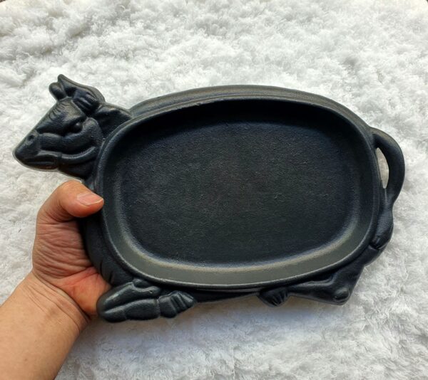 Chảo Gang Hình Bò Lớn 31Cm Kim Hưng Hoàng - Chuyên Làm Bò Bít Tết Trứng Ốp La