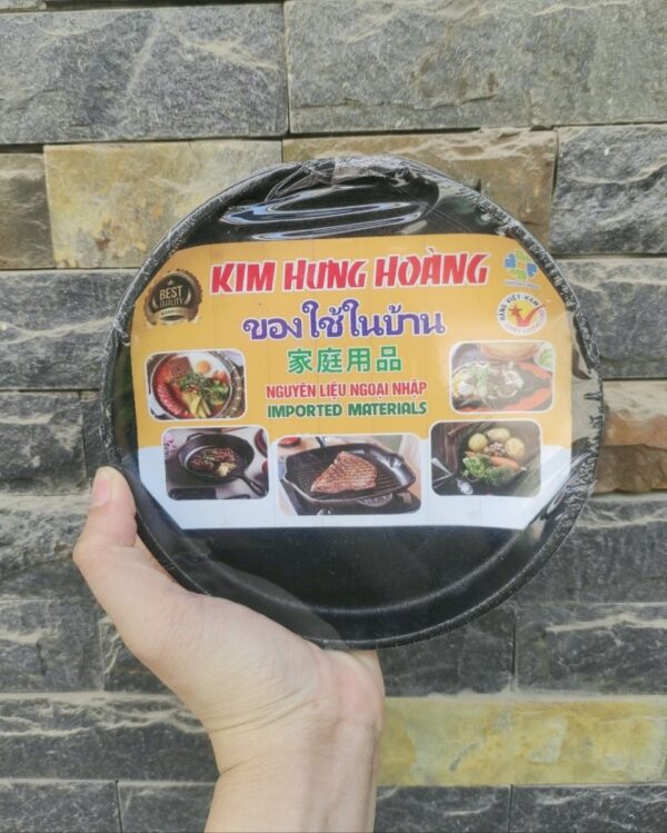 Chảo Gang Tròn Kim Hưng Hoàng Chuyên Làm Bò Bít Tết Trứng Ốp La  Size 16Cm Chống Dính Tốt