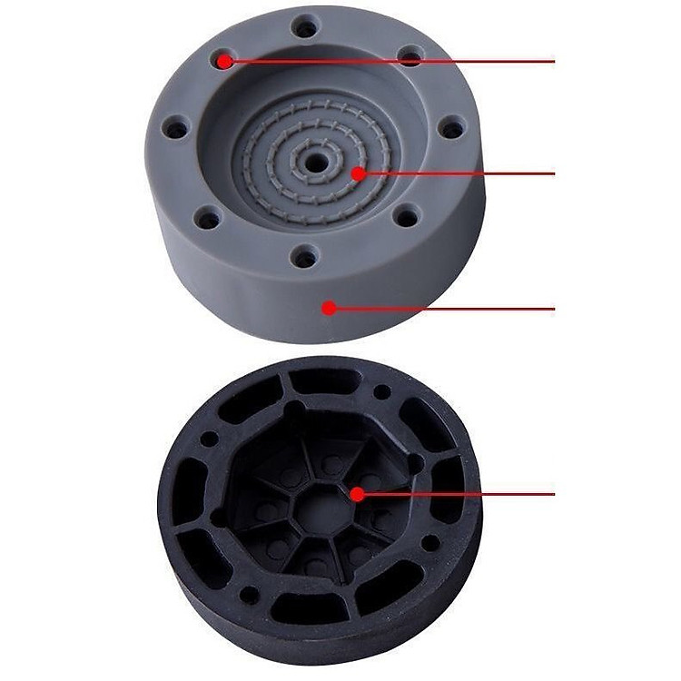 Combo 4 Chân Kê Máy Giặt, Tủ Lạnh 7x6cm Combo 4 Chân Kê Máy Giặt, Tủ Lạnh 7x6cm