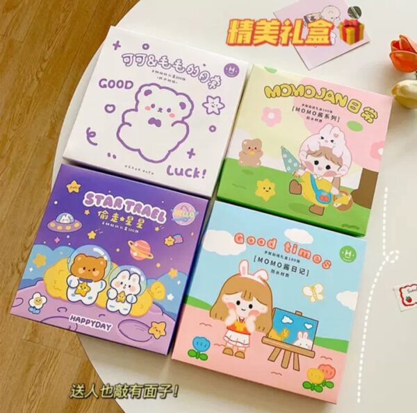 Hộp 100 Miếng Dán Decal Kute Siêu Dễ Thương Cho Bé