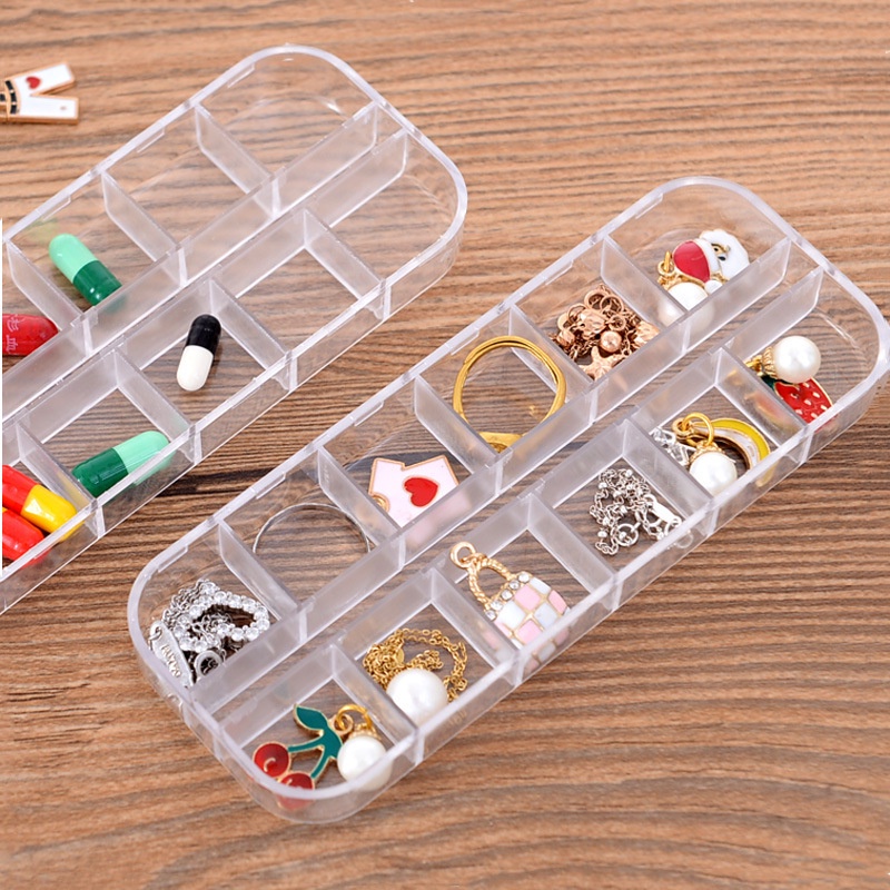 Hộp Nhựa 12 Ô Đựng Nữ Trang & Khuyên Ta Hộp Nhựa 12 Ô Đựng Nữ Trang & Khuyên Ta