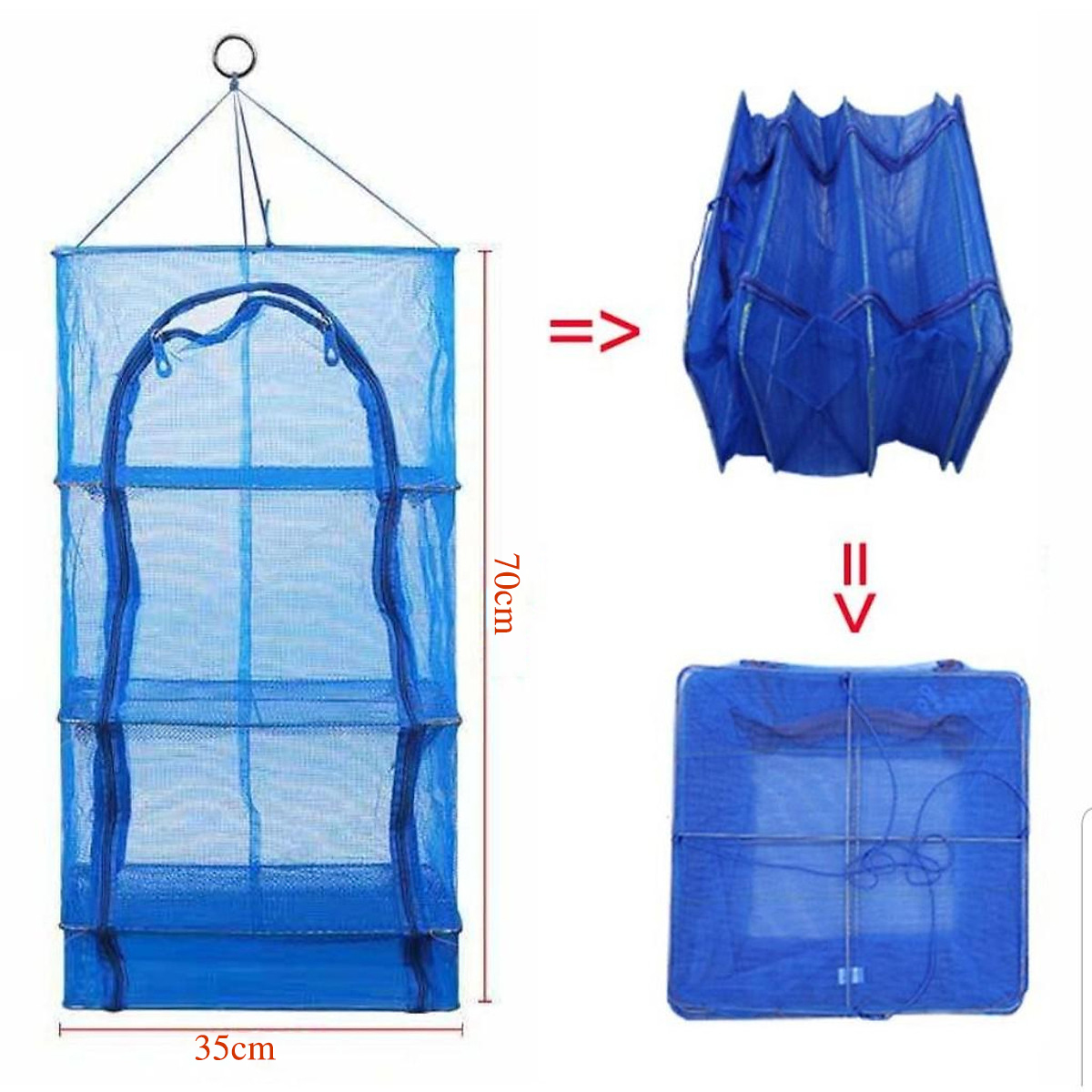Lồng Lưới Treo 4 Tầng Phơi Cá 35X65 Cm Lồng Lưới Treo 4 Tầng Phơi Cá 35X65 Cm
