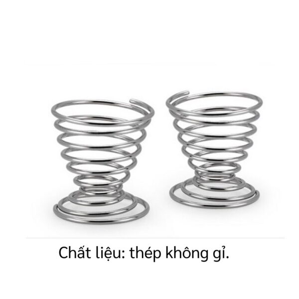 Ly Vòng Xoắn Ăn Trứng Inox Chống Nóng 4x4cm