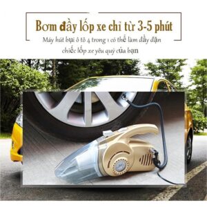 Máy Hút Bụi Cho Xe Hơi 4 Trong 1 120W Có Đo Áp Suất Nguồn 12V Cực Mạnh