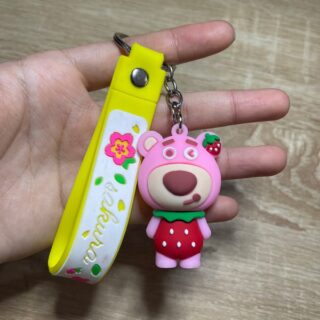 Móc Khoá Hình Gấu Dâu Tây Dễ Thương Thời Trang Độc Lạ