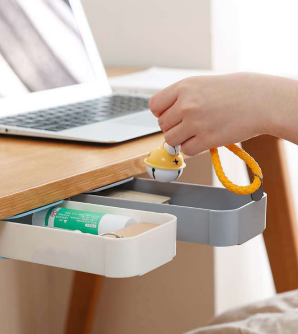 Ngăn Kéo Dán Dưới Bàn Đựng Vật Dụng 22cm Đa Năng