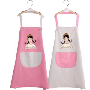 Tạp Dề Nhà Bếp Chống Thấm Hình Cô Gái Dễ Thương