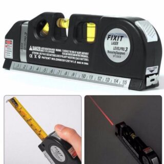Thước Đo Laser Fixit 2 Tia Dọc Ngang Đa Năng Kèm Pin