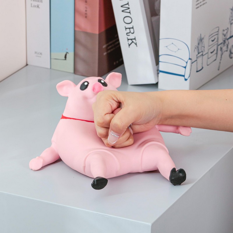 Đồ Chơi Xả Stress Hình Thú Màu Hồng Size Trung
