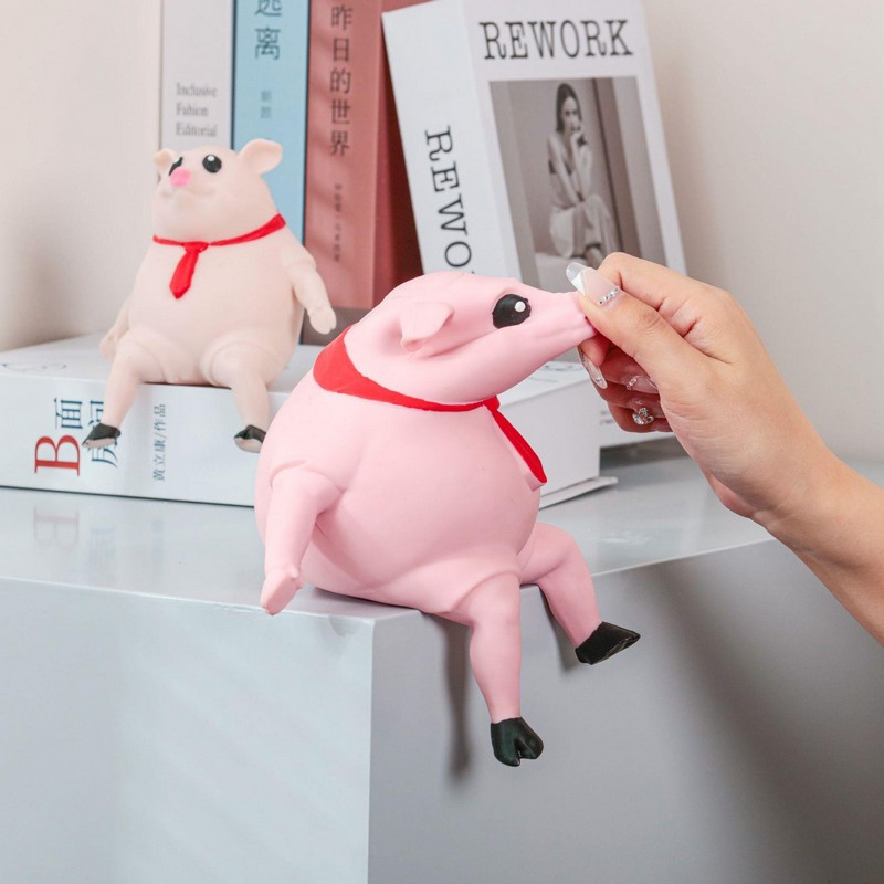 Đồ Chơi Xả Stress Hình Thú Màu Hồng Size Trung