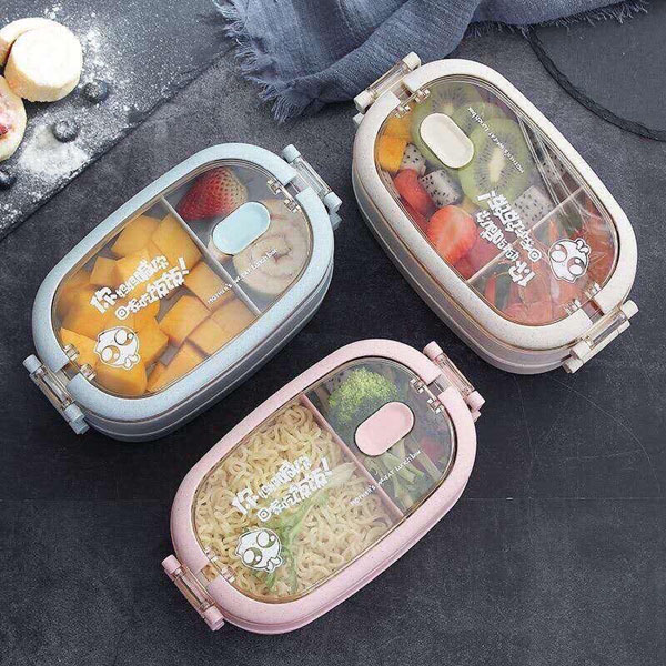 Hộp Đựng Cơm Lúa Mạch 2 Tầng + Tặng Kèm Đũa Muỗng Nĩa Hộp Đựng Cơm Lúa Mạch 2 Tầng + Tặng Kèm Đũa Muỗng Nĩa