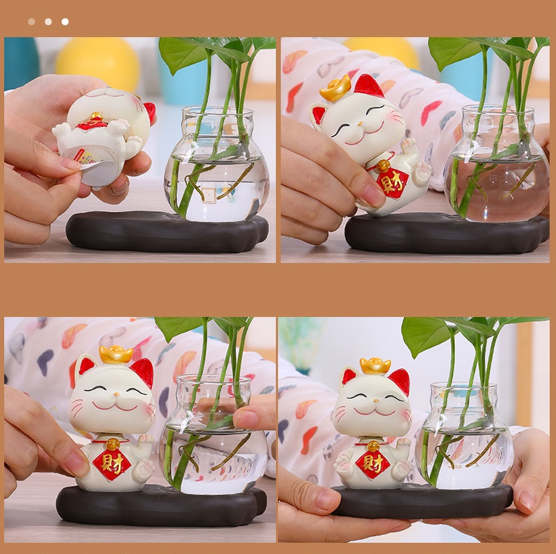 Mèo Thần Tài May Mắn. Trồng Cây, Nuôi Cá, Để Bàn Mèo Thần Tài May Mắn. Trồng Cây, Nuôi Cá, Để Bàn