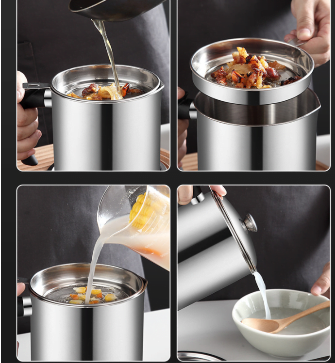Ca Lọc Cặn Dầu Bằng Thép 14.5X12.5X15Cm